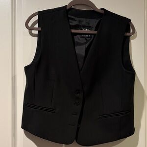 Zara Women's Elegant Black Vest